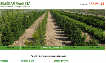 питомник зеленая планета красноярск