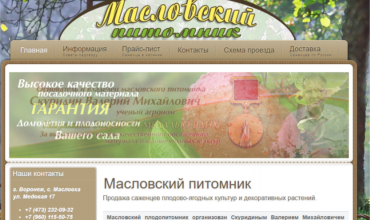 масловский питомник саженцы